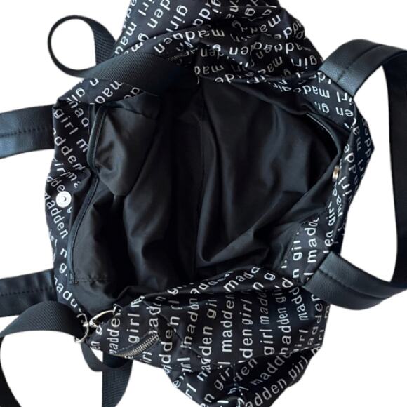 Steve Madden Girl, Tote Bag Black Logo, Oversized Bag, Y2K - Picture 7 of 9